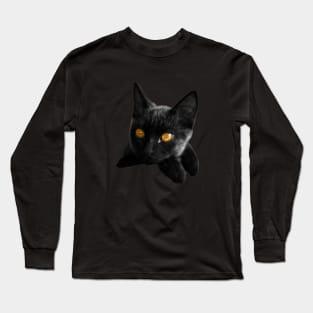 black cat eyes Long Sleeve T-Shirt